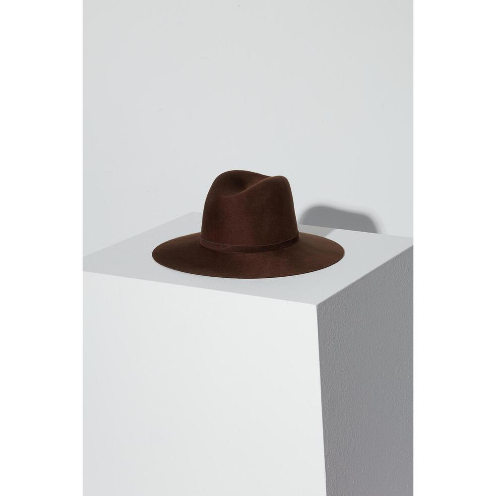 NEW JANESSA LEONE women's drew wool hat in chestnut